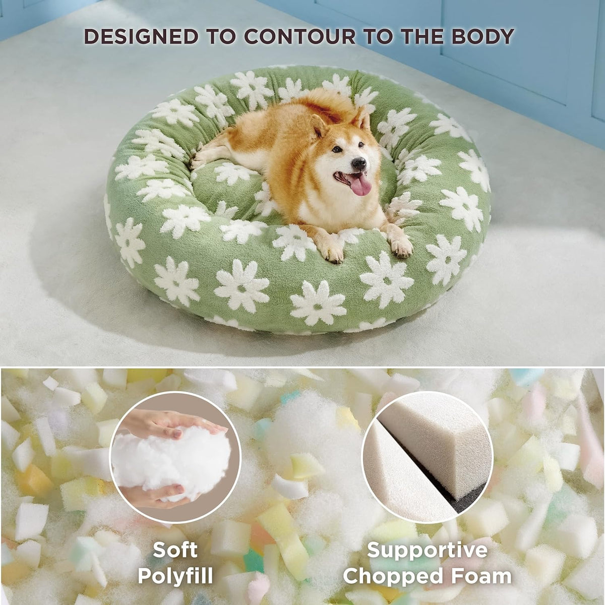Round Donut Cat & Small Dog Bed