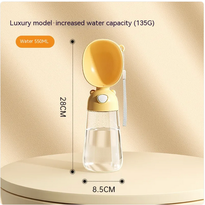 Portable 2-in-1 Dog Water Bottle & Feeder for Pets