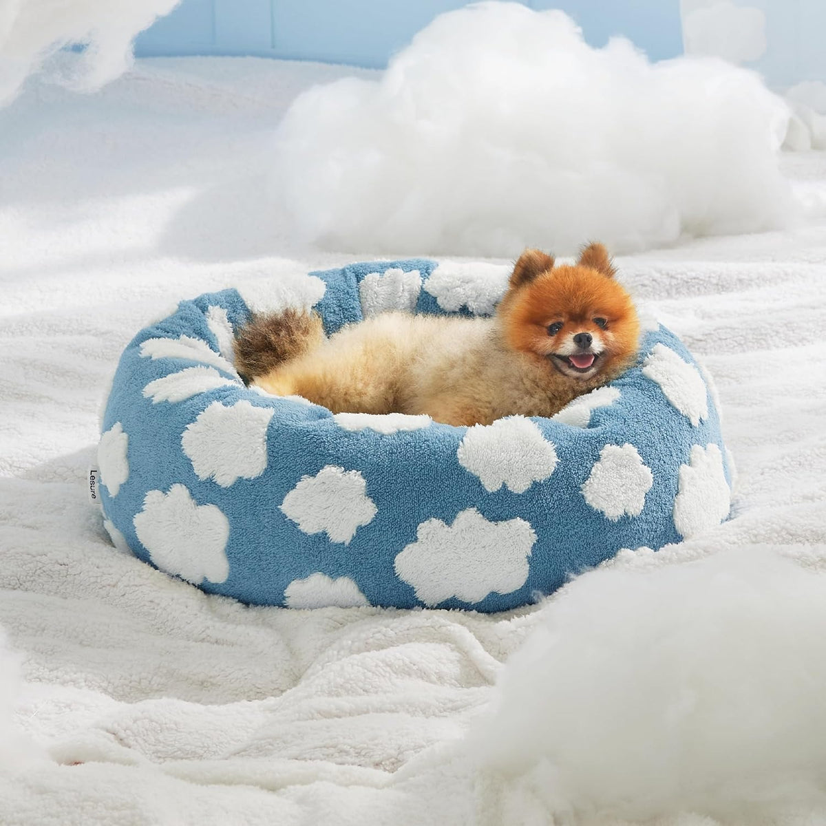 Round Donut Cat & Small Dog Bed