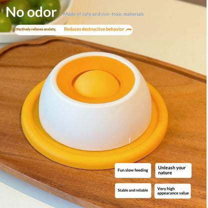 Tip-proof Slow-feeding Pet Toy Plate