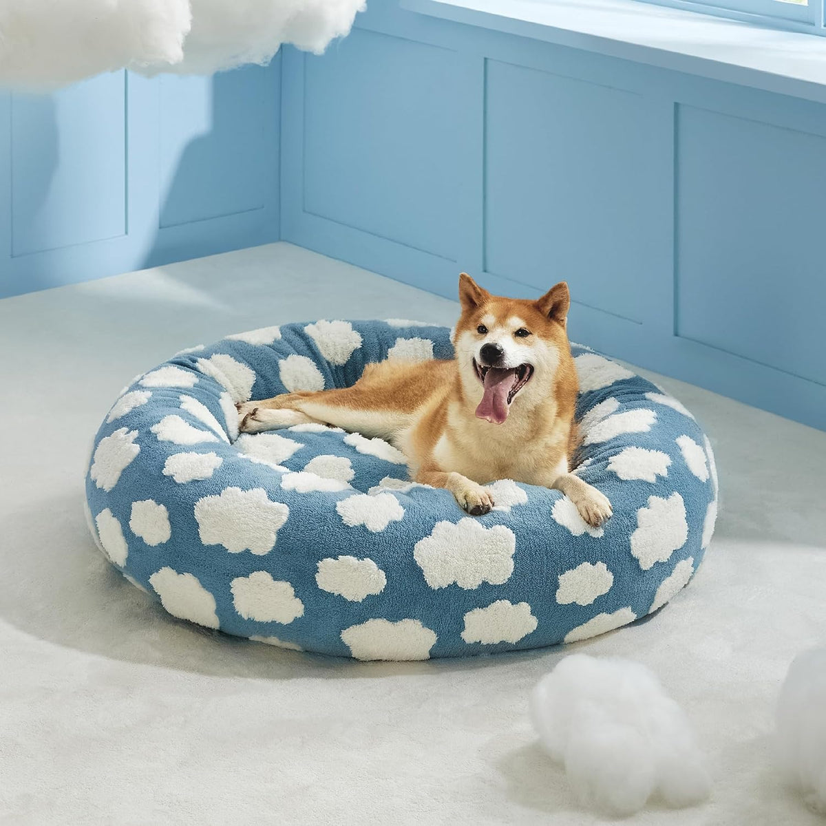 Round Donut Cat & Small Dog Bed